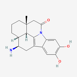 Isoquino(2,1,8-lma)carbazol-5(1H)-one, 2,3,3a,4,11,12,12a,12b-octahydro-12-amino-9,10-dihydroxy-3a-methyl-, (3aR-(3a-alpha,12-alpha,12a-alpha,12b-alpha))-