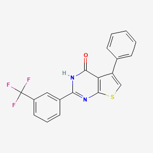 Thieno(2,3-d)pyrimidin-4(1H)-one, 5-phenyl-2-(3-(trifluoromethyl)phenyl)-