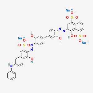 Trisodium 4-hydroxy-3-((4'-((1-hydroxy-6-(phenylamino)-3-sulphonato-2-naphthyl)azo)-3,3'-dimethoxy(1,1'-biphenyl)-4-yl)azo)naphthalene-1,5-disulphonate