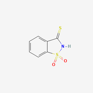 molecular formula C7H5NO2S2 B1274213 Benzo[d]isothiazole-3(2H)-thione 1,1-dioxide CAS No. 27148-03-4