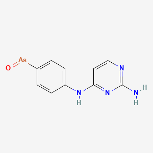 Pyrimidine, 2-amino-4-(p-arsenosoanilino)-