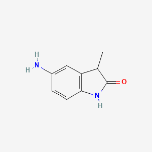 molecular formula C9H10N2O B1274256 3-甲基-5-氨基吲哚酮 CAS No. 159212-53-0
