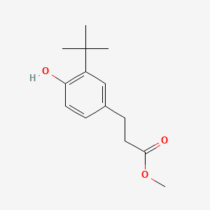 molecular formula C14H20O3 B1274264 Benzenepropanoic acid, 3-(1,1-dimethylethyl)-4-hydroxy-, methyl ester CAS No. 36837-50-0