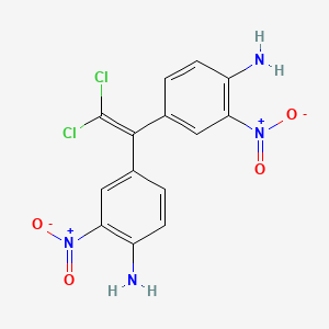 molecular formula C14H10Cl2N4O4 B1274281 {4-[1-(4-Amino-3-nitrophenyl)-2,2-dichlorovinyl]-2-nitrophenyl}amine CAS No. 134292-37-8