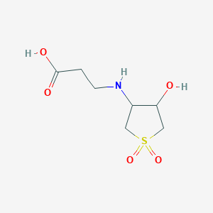 molecular formula C7H13NO5S B1274284 3-[(4-Hydroxy-1,1-dioxothiolan-3-yl)amino]propanoic acid CAS No. 325851-81-8