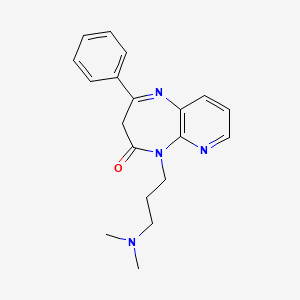 4H-Pyrido(2,3-b)(1,4)diazepin-4-one, 3,5-dihydro-5-(3-(dimethylamino)propyl)-2-phenyl-