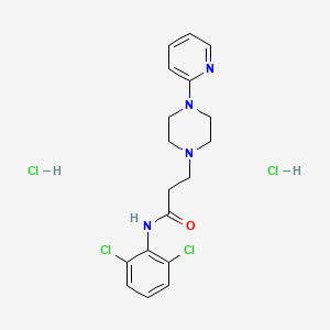 1-Piperazinepropanamide, N-(2,6-dichlorophenyl)-4-(2-pyridinyl)-, dihydrochloride