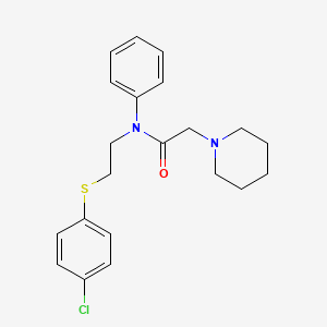 1-Piperidineacetanilide, N-(2-((p-chlorophenyl)thio)ethyl)-