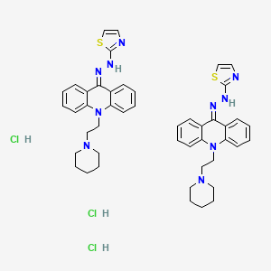 10-(2-(1-Piperidinyl)ethyl)-9(10H)-acridinone 2-thiazolylhydrazone sesquihydrochloride