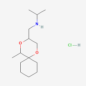 5-Methyl-N-(1-methylethyl)-1,4-dioxaspiro(5.5)undecane-3-methanamine hydrochloride