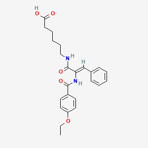 6-((2-((4-Ethoxybenzoyl)amino)-1-oxo-3-phenyl-2-propenyl)amino)hexanoic acid