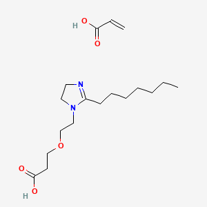 molecular formula C18H32N2O5 B12743007 1-(2-(2-Carboxyethoxy)ethyl)-2-heptyl-2-imidazoline, acrylate CAS No. 72089-05-5