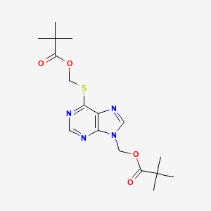 molecular formula C17H24N4O4S B12743014 S6,9-Bispivaloyloxymethyl-6-mercaptopurine CAS No. 80693-25-0