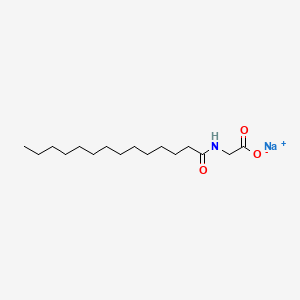 molecular formula C16H30NNaO3 B12743055 Sodium myristoyl glycinate CAS No. 83934-45-6