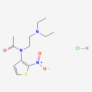 Acetamide, N-(2-(diethylamino)ethyl)-N-(2-nitro-3-thienyl)-, monohydrochloride