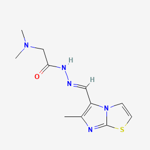 Glycine, N,N-dimethyl-, ((6-methylimidazo(2,1-b)thiazol-5-yl)methylene)hydrazide