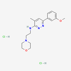 molecular formula C18H26Cl2N4O2 B12743137 N-(6-(3-Methoxyphenyl)-4-methyl-3-pyridazinyl)-4-morpholineethanamine dihydrochloride CAS No. 118269-94-6