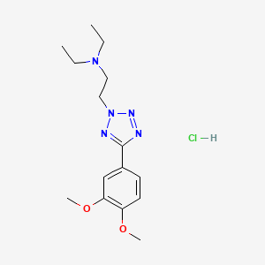 molecular formula C15H24ClN5O2 B12743153 2H-Tetrazole-2-ethanamine, N,N-diethyl-5-(3,4-dimethoxyphenyl)-, monohydrochloride CAS No. 158553-49-2