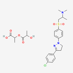 molecular formula C20H24ClN3O2S.C6H10O5<br>C26H34ClN3O7S B12743188 Einecs 285-891-6 CAS No. 85154-09-2