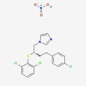 molecular formula C19H18Cl3N3O3S B12743195 Butoconazole nitrate, (S)- CAS No. 151909-75-0