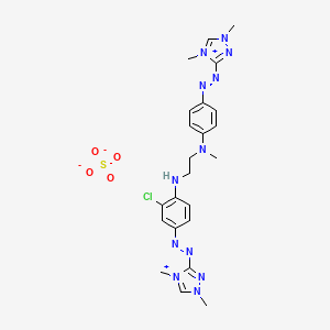 N-[2-chloro-4-[(1,4-dimethyl-1,2,4-triazol-4-ium-3-yl)diazenyl]phenyl]-N'-[4-[(1,4-dimethyl-1,2,4-triazol-4-ium-3-yl)diazenyl]phenyl]-N'-methylethane-1,2-diamine;sulfate