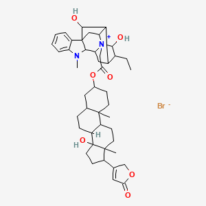 molecular formula C45H61BrN2O7 B12743210 Dihydroxygenine-ajmaline bromide CAS No. 83048-05-9