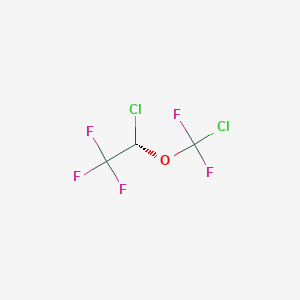 molecular formula C3HCl2F5O B12743213 2-Chloro-2-(chlorodifluoromethoxy)-1,1,1-trifluoroethane, (S)- CAS No. 172103-31-0