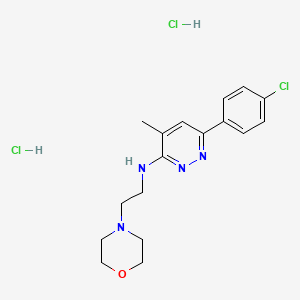 molecular formula C17H23Cl3N4O B12743214 4-Morpholineethanamine, N-(6-(4-chlorophenyl)-4-methyl-3-pyridazinyl)-, dihydrochloride CAS No. 118269-85-5