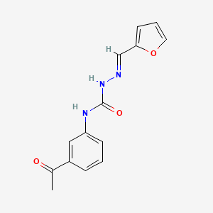 Hydrazinecarboxamide, N-(3-acetylphenyl)-2-(2-furanylmethylene)-