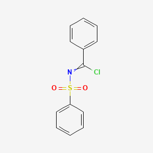 molecular formula C13H10ClNO2S B1274322 N-(benzenesulfonyl)benzenecarboximidoyl chloride CAS No. 4513-25-1