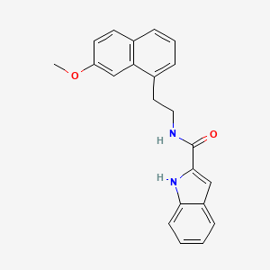 1H-Indole-2-carboxamide, N-(2-(7-methoxy-1-naphthalenyl)ethyl)-