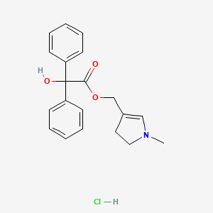 3-Pyrrolinemethanol, 1-methyl-, benzilate (ester), hydrochloride