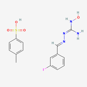 molecular formula C15H17IN4O4S B12743284 N-Hydroxy-2-((3-iodophenyl)methylene)hydrazinecarboximidamide tosylate CAS No. 85894-20-8