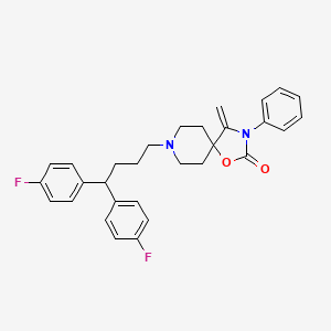 8-(4,4-Bis(4-fluorophenyl)butyl)-4-methylene-3-phenyl-1-oxa-3,8-diazaspiro(4.5)decan-2-one