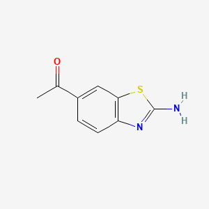 molecular formula C9H8N2OS B1274329 1-(2-Aminobenzo[d]thiazol-6-yl)ethanone CAS No. 21222-61-7