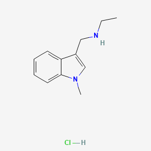 1H-Indole-3-methanamine, N-ethyl-1-methyl-, monohydrochloride