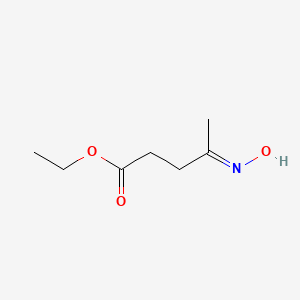 molecular formula C7H13NO3 B12743307 Pentanoic acid, 4-(hydroxyimino)-, ethyl ester CAS No. 63917-03-3