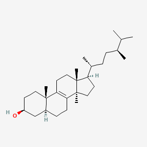 molecular formula C29H50O B12743316 Ergost-8-en-3-ol, 14-methyl-, (3beta,5alpha)- CAS No. 33860-48-9