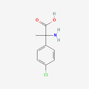 molecular formula C9H10ClNO2 B1274332 2-amino-2-(4-chlorophenyl)propanoic Acid CAS No. 6303-34-0