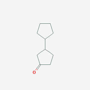 molecular formula C10H16O B1274333 3-Cyclopentylcyclopentan-1-one CAS No. 27610-86-2