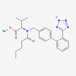 molecular formula C24H28N5NaO3 B12743365 Valsartan monosodium CAS No. 391231-02-0