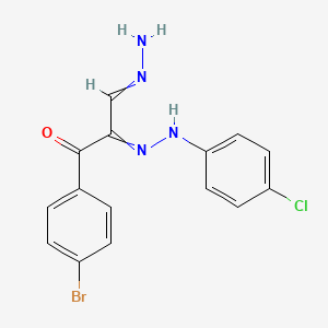 molecular formula C15H12BrClN4O B1274338 3-(4-Bromophenyl)-2-[2-(4-chlorophenyl)hydrazono]-3-oxopropanal hydrazone 