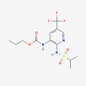 Carbamic acid, (2-(((1-methylethyl)sulfonyl)amino)-5-(trifluoromethyl)-3-pyridinyl)-, propyl ester