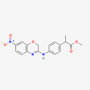 Methyl alpha-methyl-4-((7-nitro-2H-1,4-benzoxazin-3-yl)amino)benzeneacetate