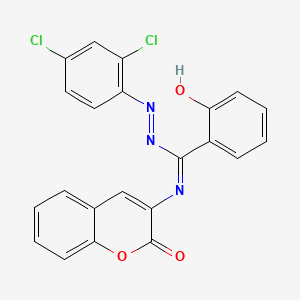 3-((((2,4-Dichlorophenyl)azo)(2-hydroxyphenyl)methylene)amino)-2H-1-benzopyran-2-one