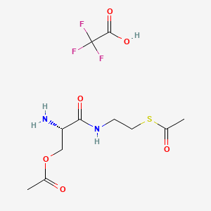 molecular formula C11H17F3N2O6S B12743426 N-(O-Acetylserinyl)-S-acetylcysteamine trifluoroacetate CAS No. 147529-95-1