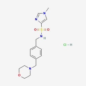 molecular formula C16H23ClN4O3S B12743449 1H-Imidazole-4-sulfonamide, 1-methyl-N-((4-(4-morpholinylmethyl)phenyl)methyl)-, monohydrochloride CAS No. 137048-37-4