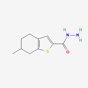 molecular formula C10H14N2OS B1274346 6-Methyl-4,5,6,7-tetrahydro-1-benzothiophene-2-carbohydrazide CAS No. 956576-52-6