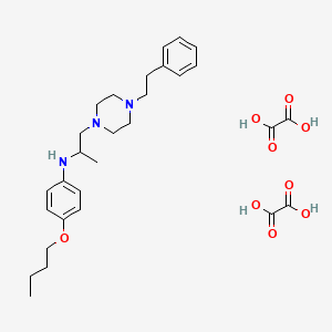 4-butoxy-N-[1-[4-(2-phenylethyl)piperazin-1-yl]propan-2-yl]aniline;oxalic acid