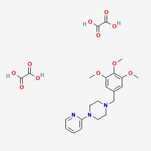 molecular formula C23H29N3O11 B12743516 oxalic acid;1-pyridin-2-yl-4-[(3,4,5-trimethoxyphenyl)methyl]piperazine CAS No. 103840-81-9